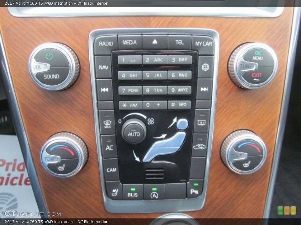 Off Black Interior Controls for the 2017 Volvo XC60 T5 AWD Inscription #121386893