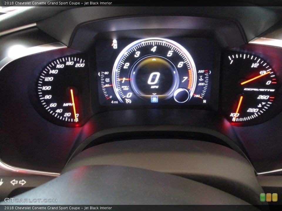 Jet Black Interior Gauges for the 2018 Chevrolet Corvette Grand Sport Coupe #121392581