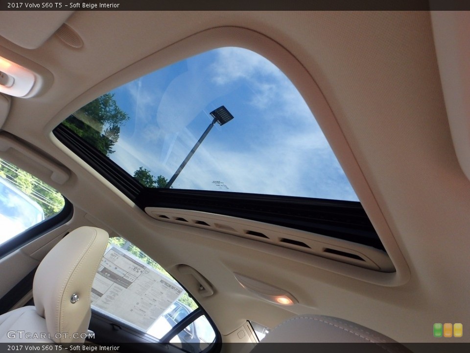 Soft Beige Interior Sunroof for the 2017 Volvo S60 T5 #121392890