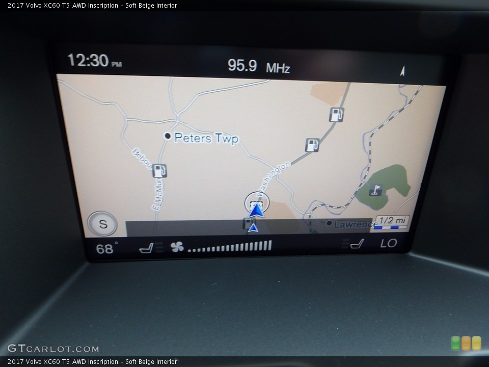 Soft Beige Interior Navigation for the 2017 Volvo XC60 T5 AWD Inscription #121394748