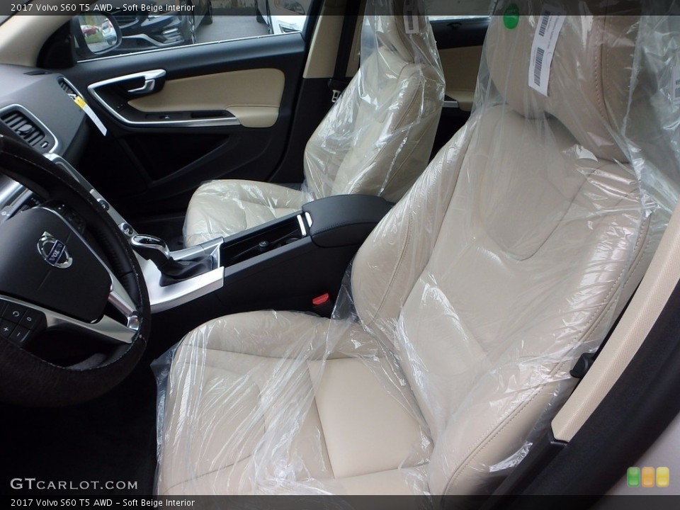 Soft Beige Interior Front Seat for the 2017 Volvo S60 T5 AWD #121397903