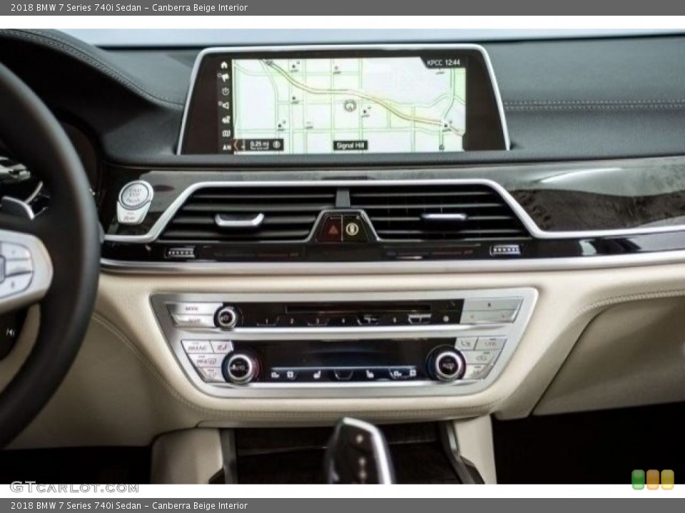 Canberra Beige Interior Controls for the 2018 BMW 7 Series 740i Sedan #121400903