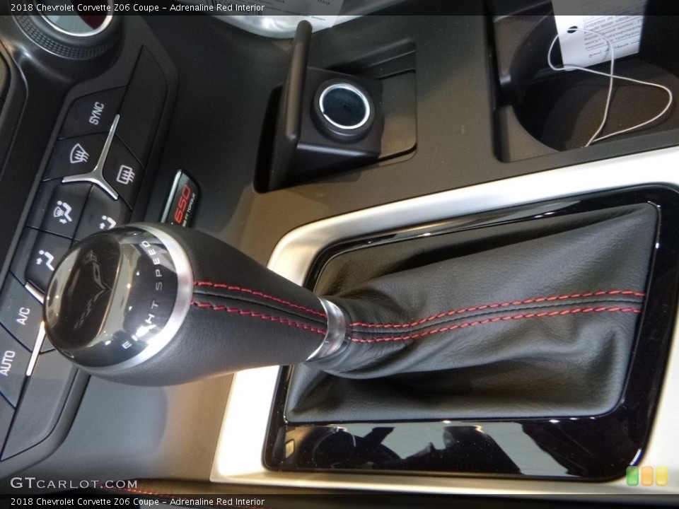 Adrenaline Red Interior Transmission for the 2018 Chevrolet Corvette Z06 Coupe #121404761