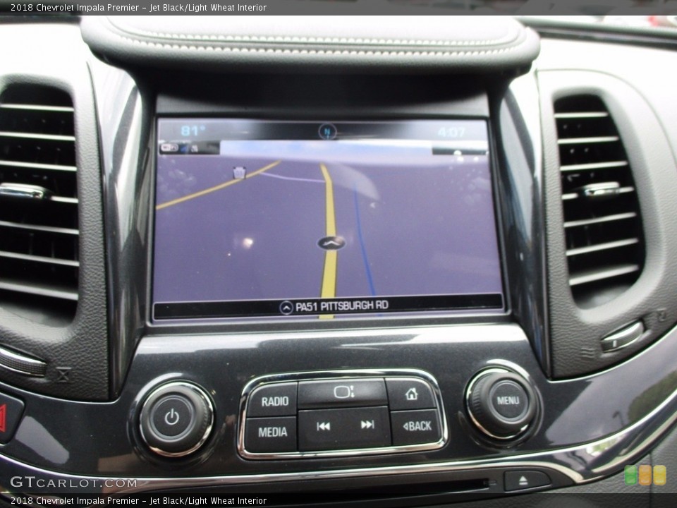 Jet Black/Light Wheat Interior Navigation for the 2018 Chevrolet Impala Premier #121406489