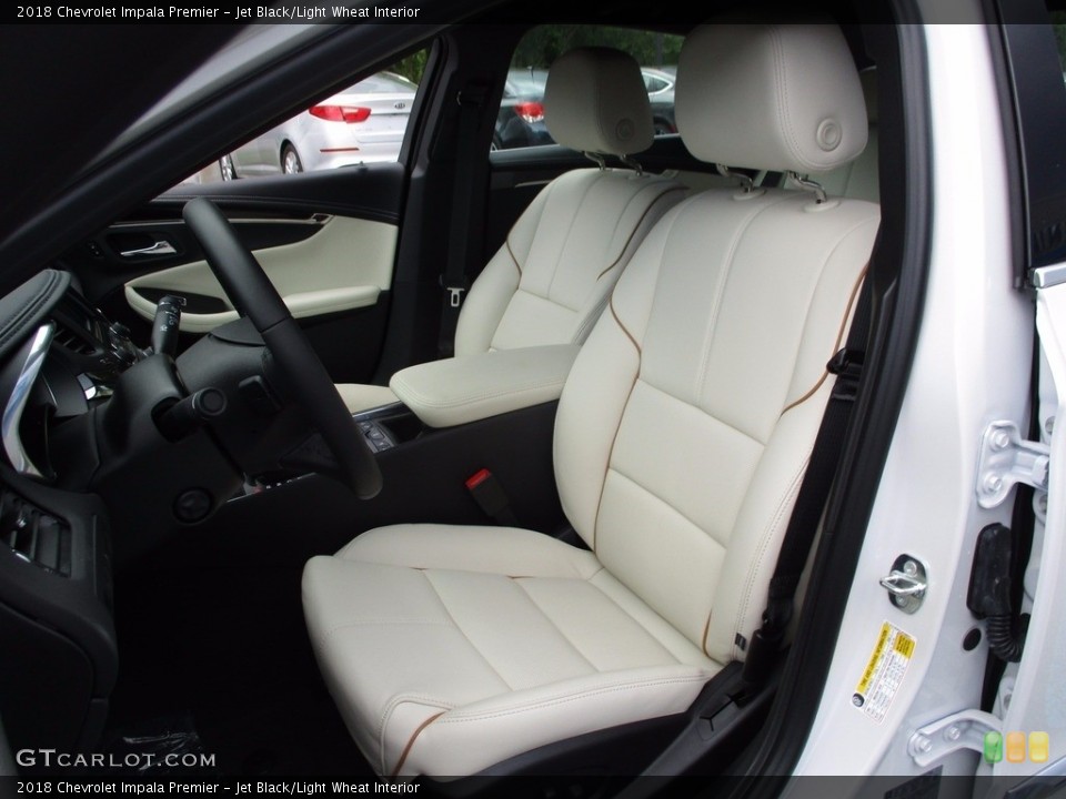Jet Black/Light Wheat Interior Front Seat for the 2018 Chevrolet Impala Premier #121406795