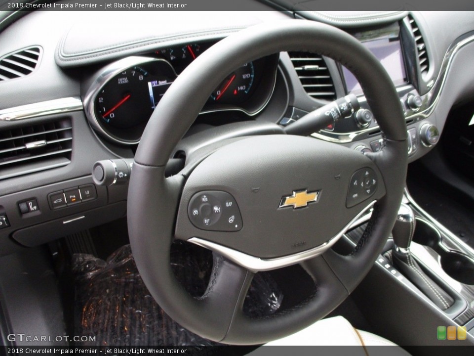 Jet Black/Light Wheat Interior Steering Wheel for the 2018 Chevrolet Impala Premier #121406846