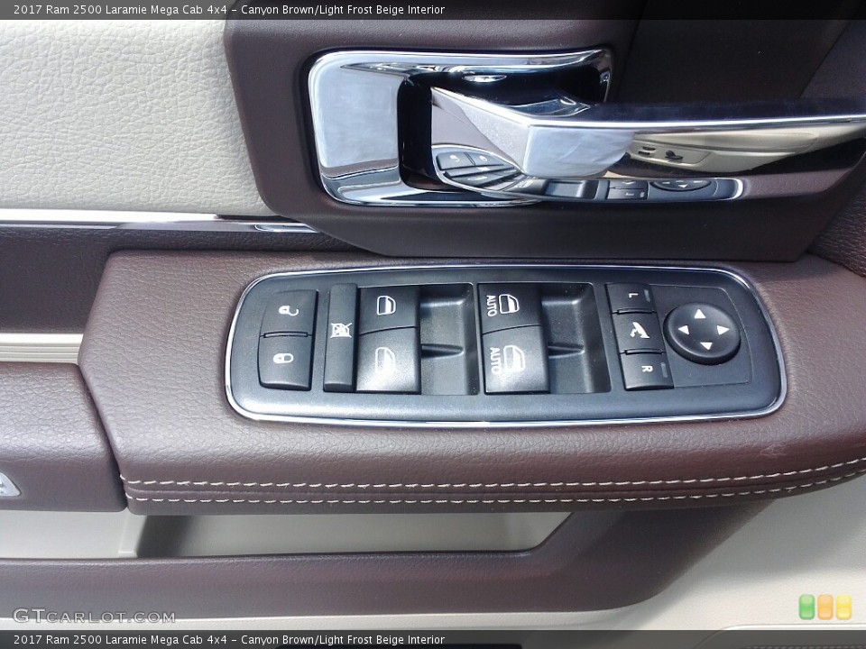 Canyon Brown/Light Frost Beige Interior Controls for the 2017 Ram 2500 Laramie Mega Cab 4x4 #121414226