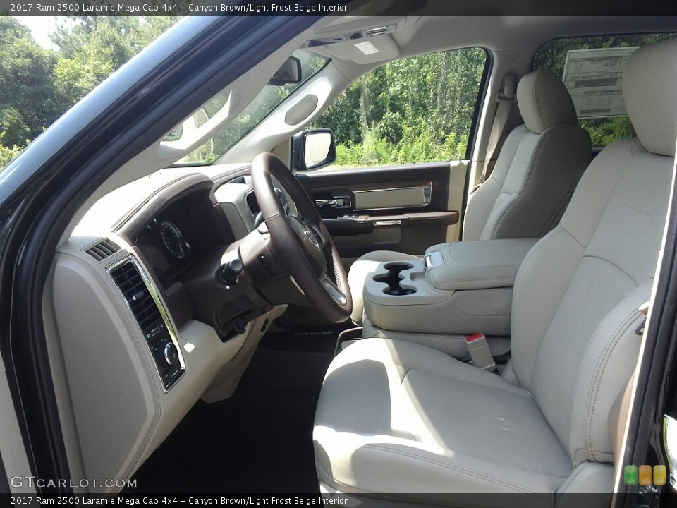 Canyon Brown/Light Frost Beige Interior Front Seat for the 2017 Ram 2500 Laramie Mega Cab 4x4 #121414258