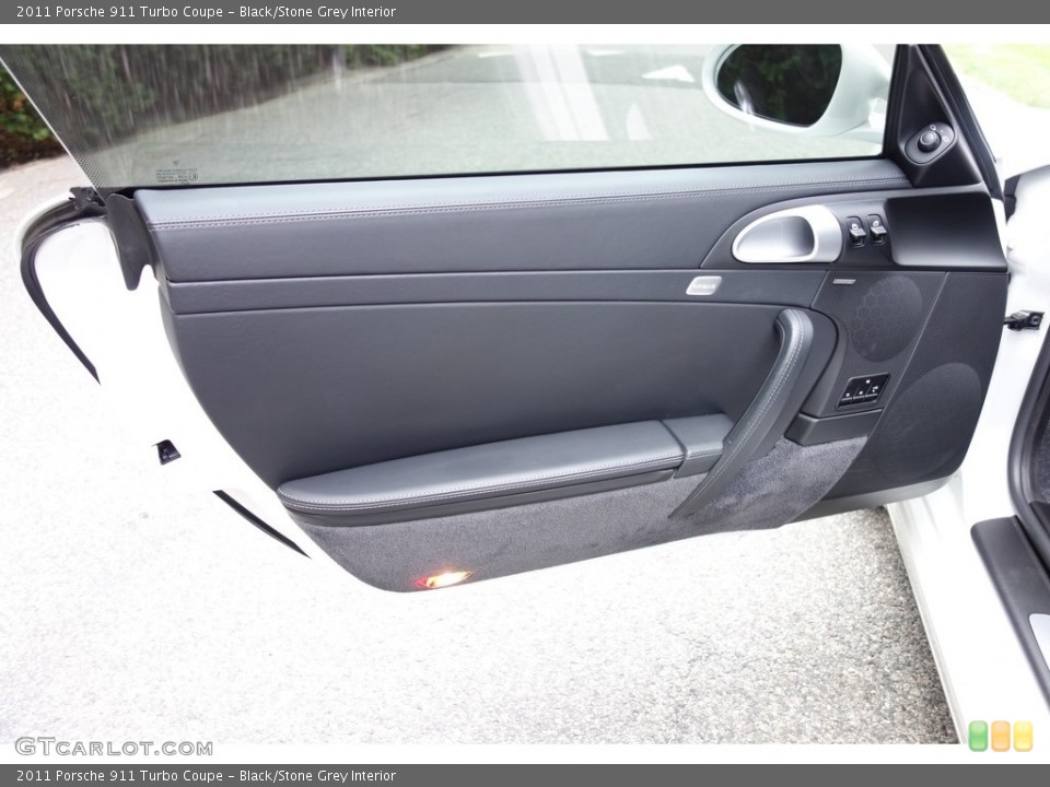 Black/Stone Grey Interior Door Panel for the 2011 Porsche 911 Turbo Coupe #121415441