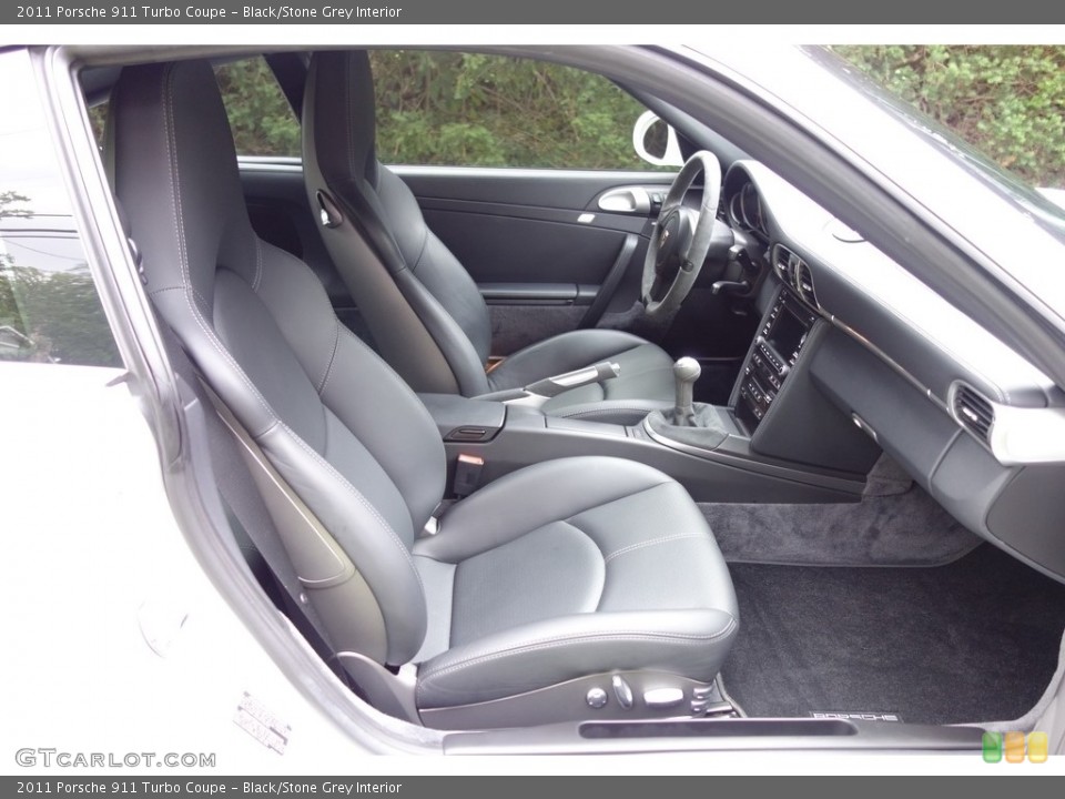 Black/Stone Grey Interior Front Seat for the 2011 Porsche 911 Turbo Coupe #121415465