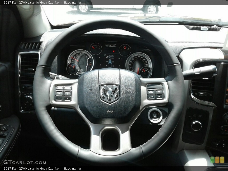 Black Interior Steering Wheel for the 2017 Ram 2500 Laramie Mega Cab 4x4 #121417526