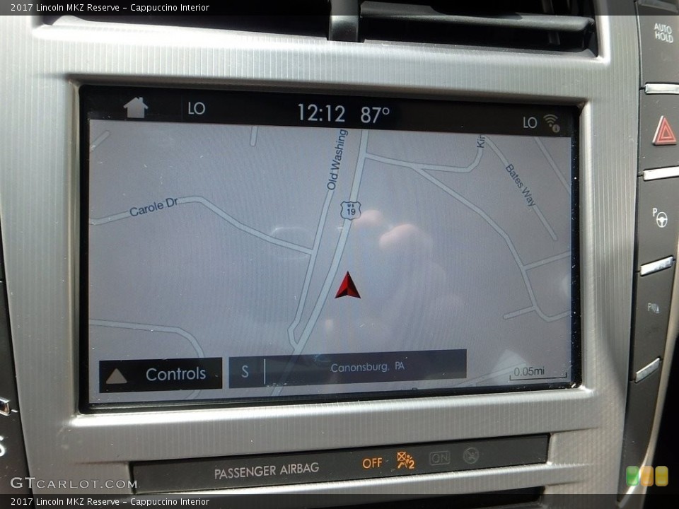 Cappuccino Interior Navigation for the 2017 Lincoln MKZ Reserve #121433882