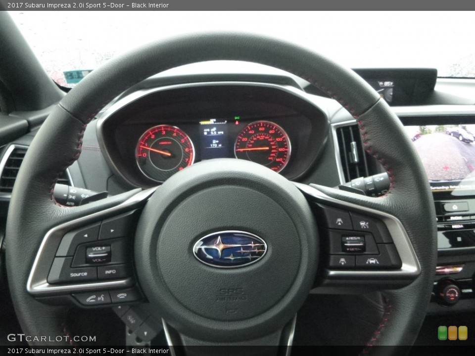 Black Interior Steering Wheel for the 2017 Subaru Impreza 2.0i Sport 5-Door #121444175