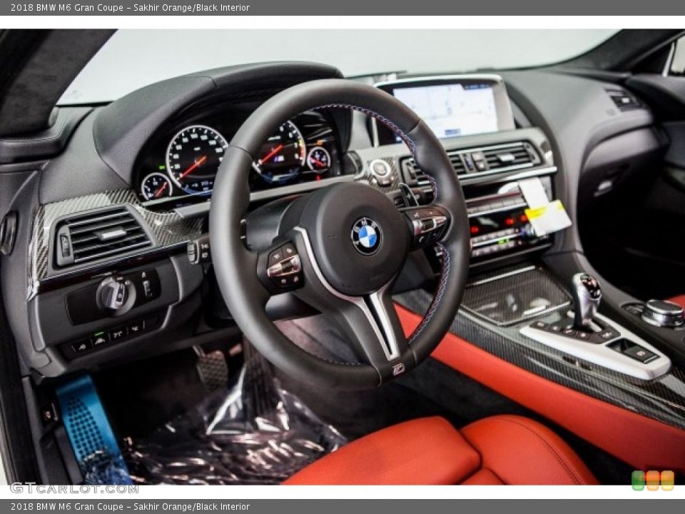 Sakhir Orange/Black Interior Dashboard for the 2018 BMW M6 Gran Coupe #121449029