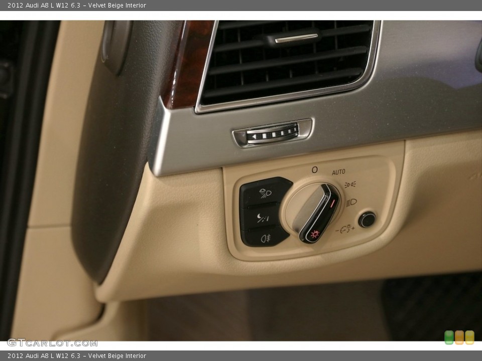 Velvet Beige Interior Controls for the 2012 Audi A8 L W12 6.3 #121452659