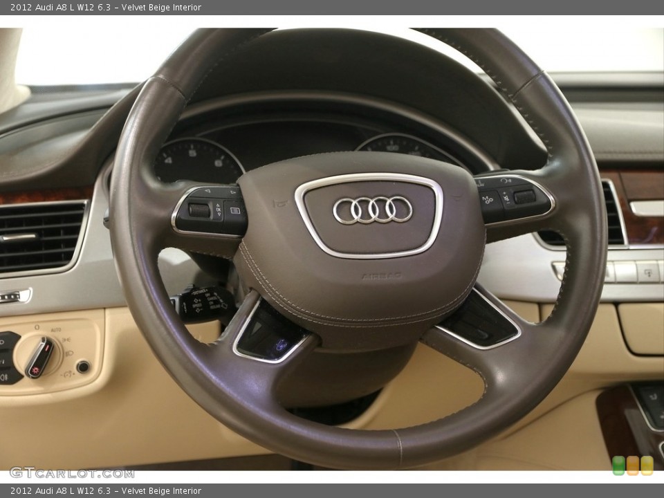 Velvet Beige Interior Steering Wheel for the 2012 Audi A8 L W12 6.3 #121452749
