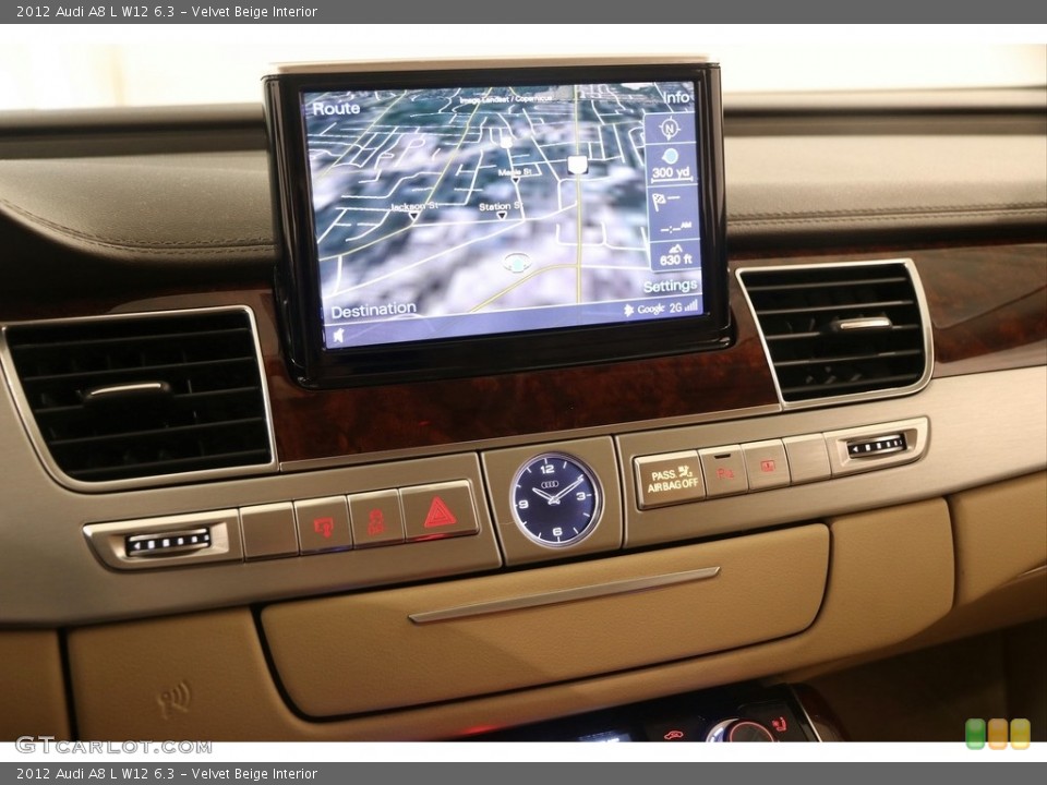 Velvet Beige Interior Navigation for the 2012 Audi A8 L W12 6.3 #121452809