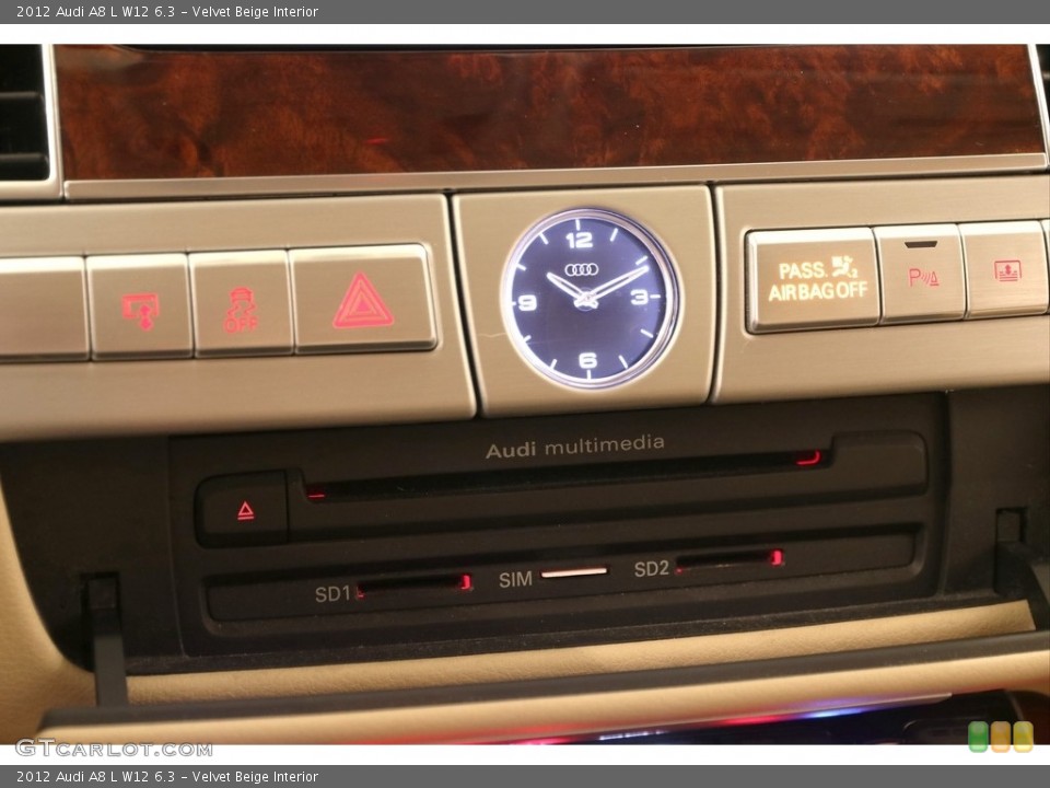 Velvet Beige Interior Controls for the 2012 Audi A8 L W12 6.3 #121453079