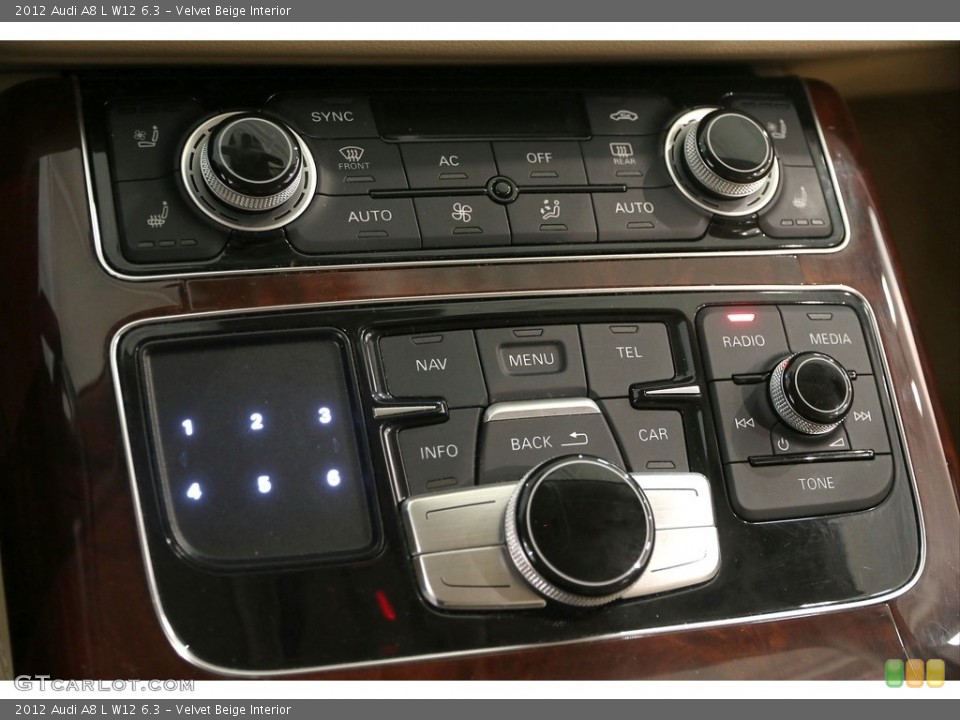 Velvet Beige Interior Controls for the 2012 Audi A8 L W12 6.3 #121453114