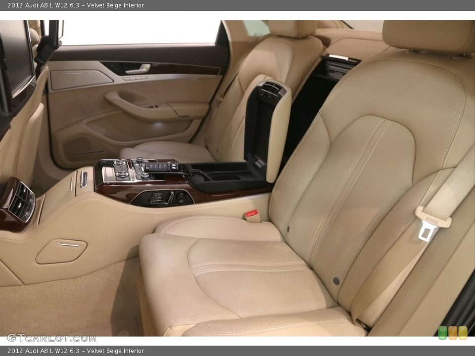 Velvet Beige Interior Rear Seat for the 2012 Audi A8 L W12 6.3 #121453447