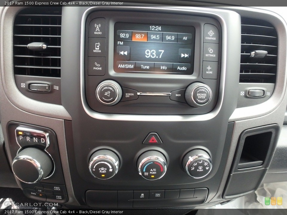 Black/Diesel Gray Interior Controls for the 2017 Ram 1500 Express Crew Cab 4x4 #121475387