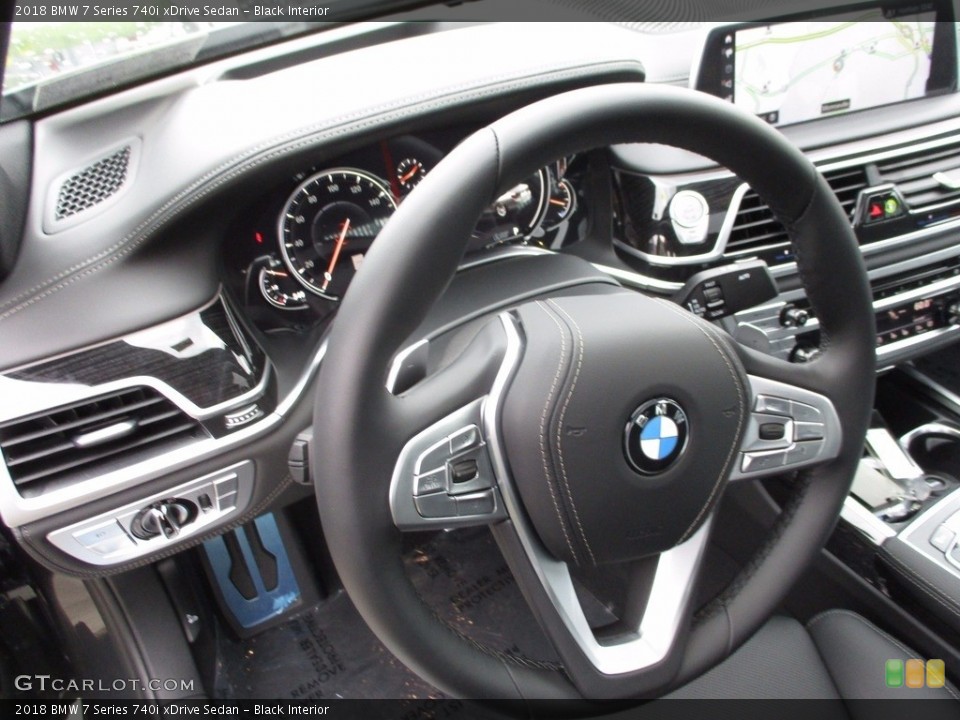 Black Interior Steering Wheel for the 2018 BMW 7 Series 740i xDrive Sedan #121480096