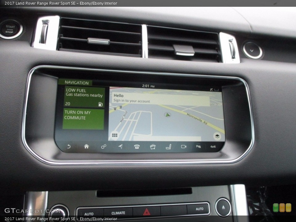 Ebony/Ebony Interior Navigation for the 2017 Land Rover Range Rover Sport SE #121482123