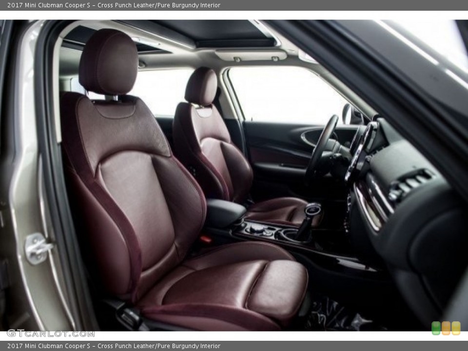 Cross Punch Leather/Pure Burgundy Interior Front Seat for the 2017 Mini Clubman Cooper S #121485314