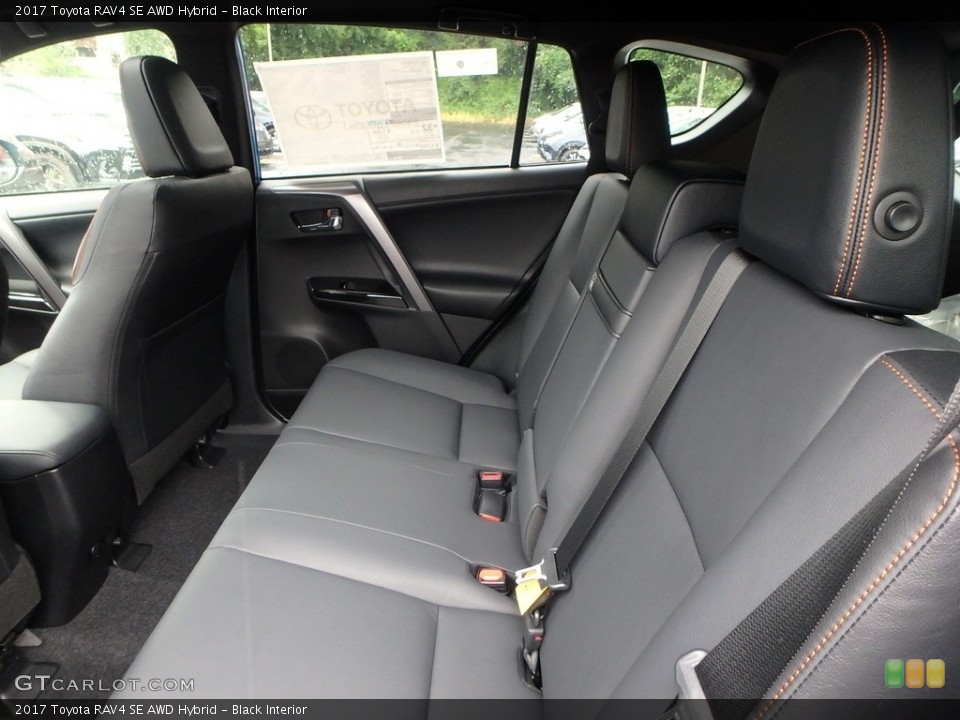 Black Interior Rear Seat for the 2017 Toyota RAV4 SE AWD Hybrid #121488140