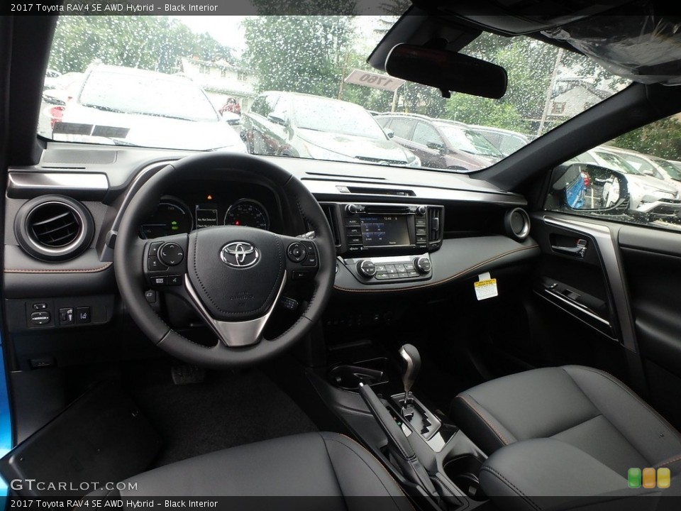 Black Interior Dashboard for the 2017 Toyota RAV4 SE AWD Hybrid #121488168