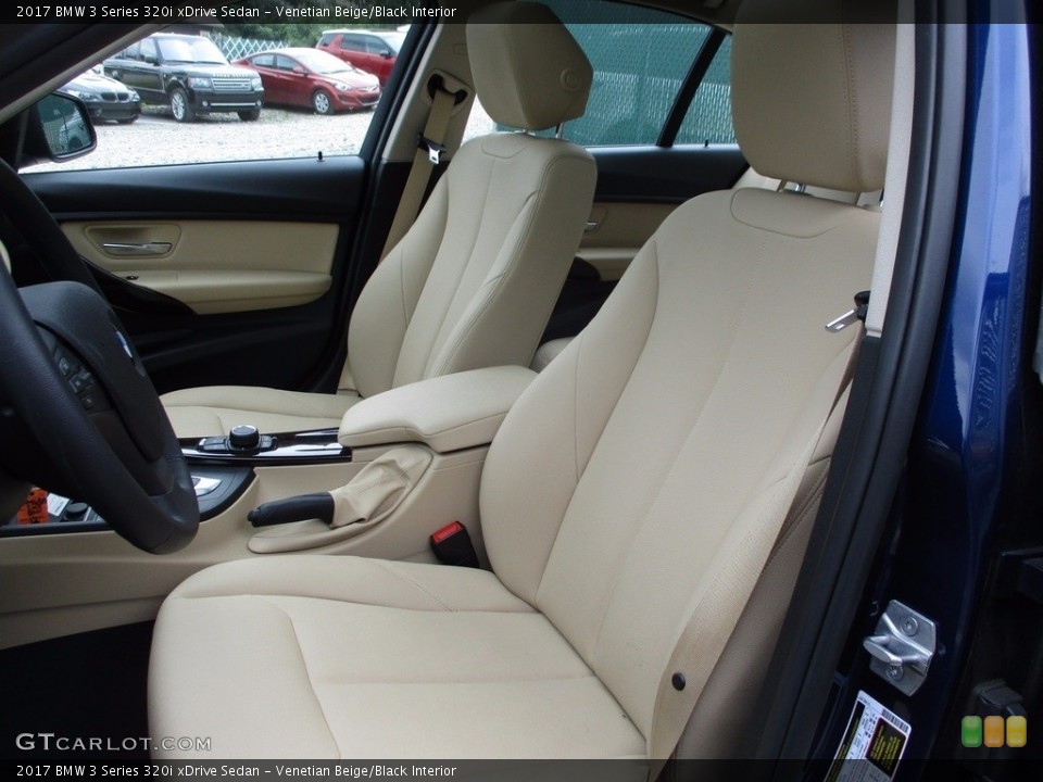 Venetian Beige/Black Interior Front Seat for the 2017 BMW 3 Series 320i xDrive Sedan #121491049