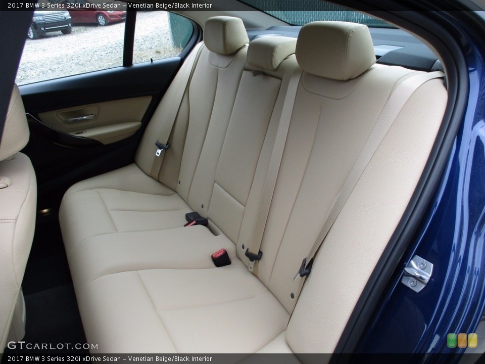 Venetian Beige/Black Interior Rear Seat for the 2017 BMW 3 Series 320i xDrive Sedan #121491075