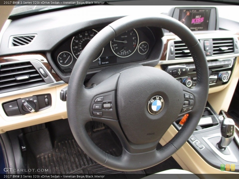 Venetian Beige/Black Interior Steering Wheel for the 2017 BMW 3 Series 320i xDrive Sedan #121491101