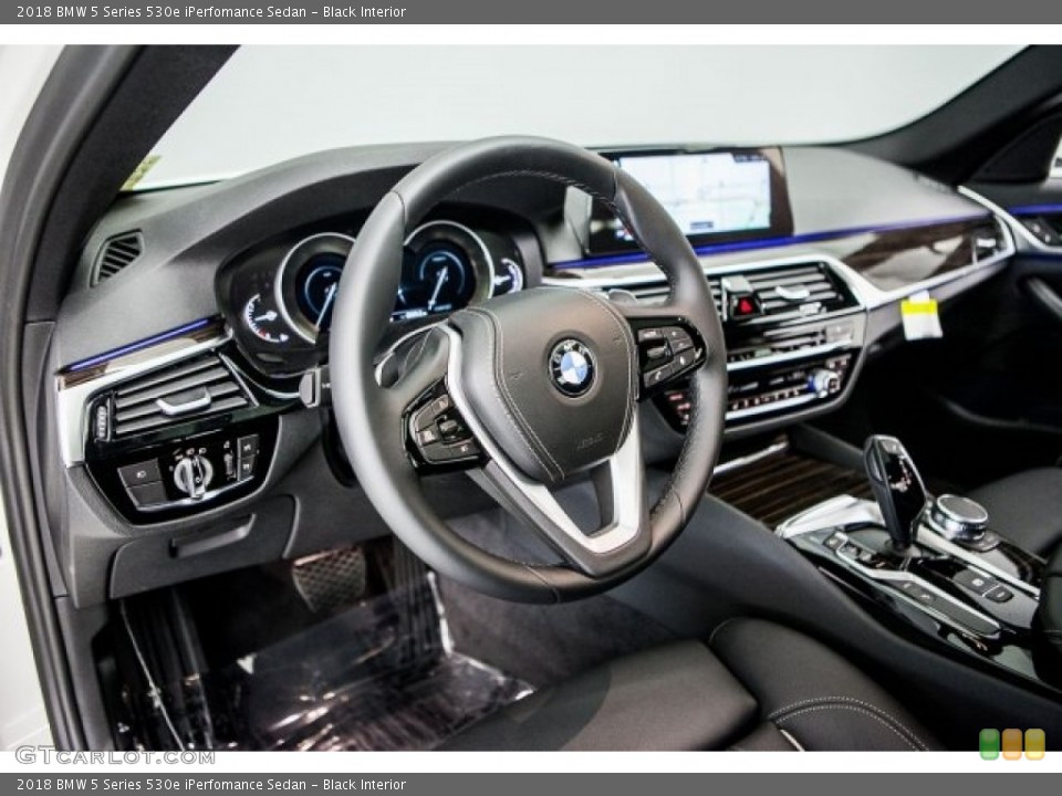 Black Interior Dashboard for the 2018 BMW 5 Series 530e iPerfomance Sedan #121491968