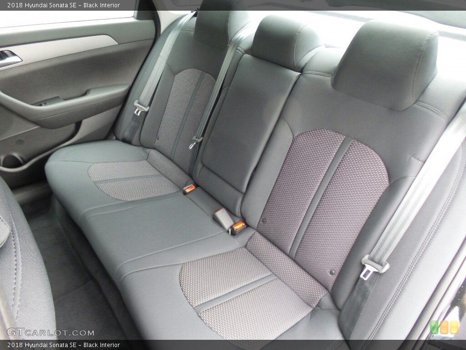 Black Interior Rear Seat for the 2018 Hyundai Sonata SE #121515527