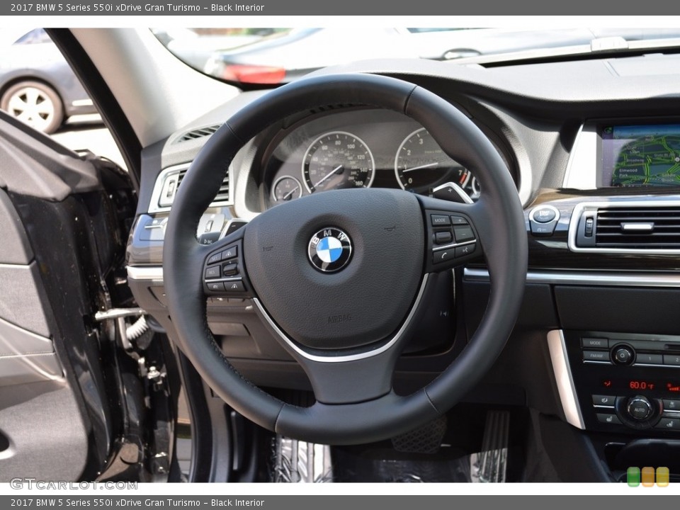 Black Interior Steering Wheel for the 2017 BMW 5 Series 550i xDrive Gran Turismo #121515576