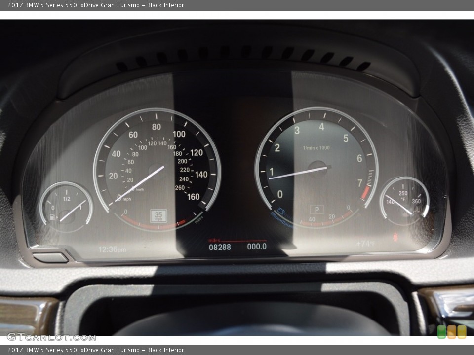 Black Interior Gauges for the 2017 BMW 5 Series 550i xDrive Gran Turismo #121515634