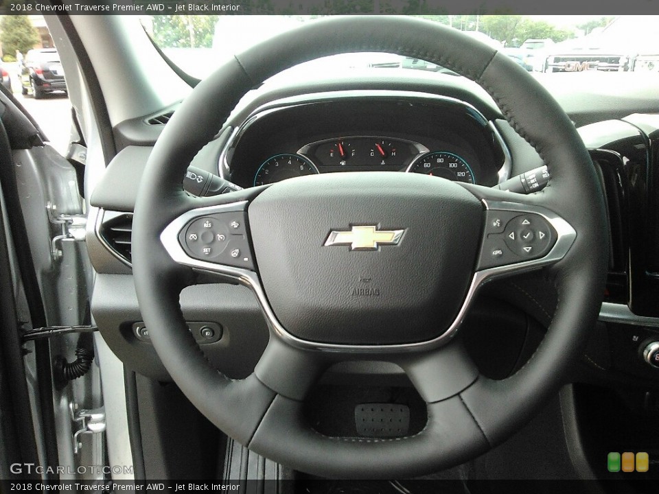 Jet Black Interior Steering Wheel for the 2018 Chevrolet Traverse Premier AWD #121521798