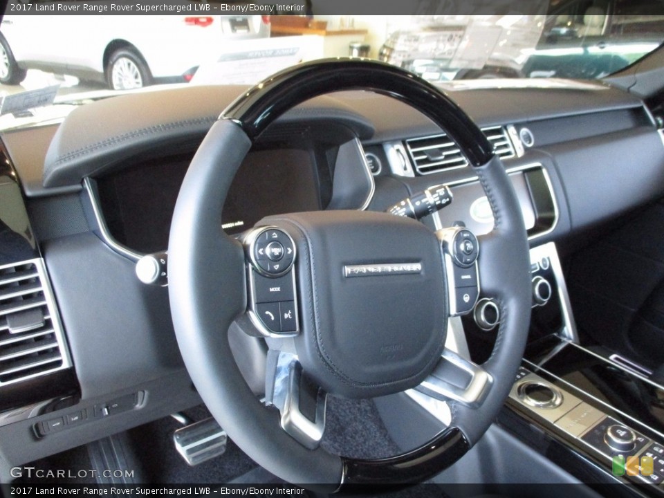 Ebony/Ebony Interior Steering Wheel for the 2017 Land Rover Range Rover Supercharged LWB #121524377