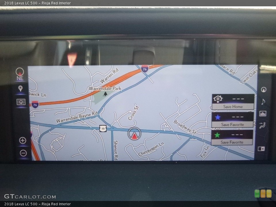 Rioja Red Interior Navigation for the 2018 Lexus LC 500 #121533792
