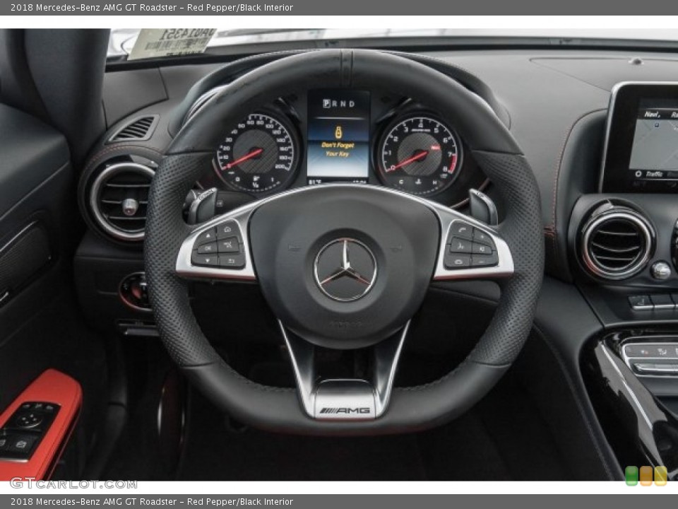 Red Pepper/Black Interior Steering Wheel for the 2018 Mercedes-Benz AMG GT Roadster #121535705