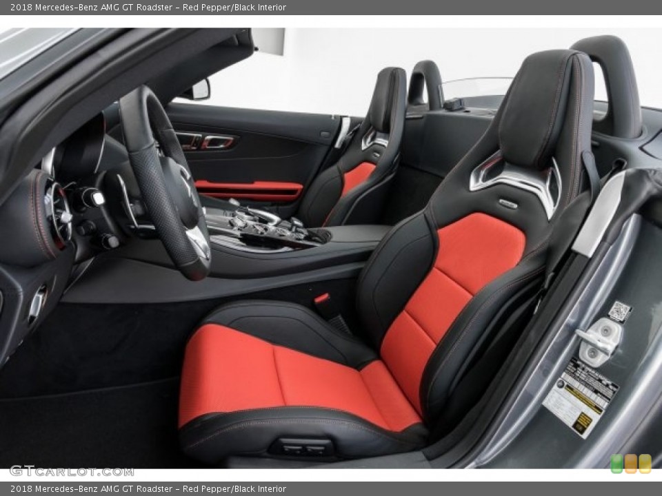 Red Pepper/Black Interior Front Seat for the 2018 Mercedes-Benz AMG GT Roadster #121535763