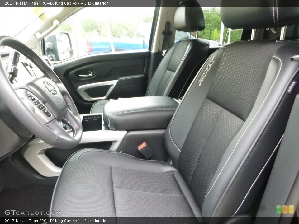 Black Interior Front Seat for the 2017 Nissan Titan PRO-4X King Cab 4x4 #121541090