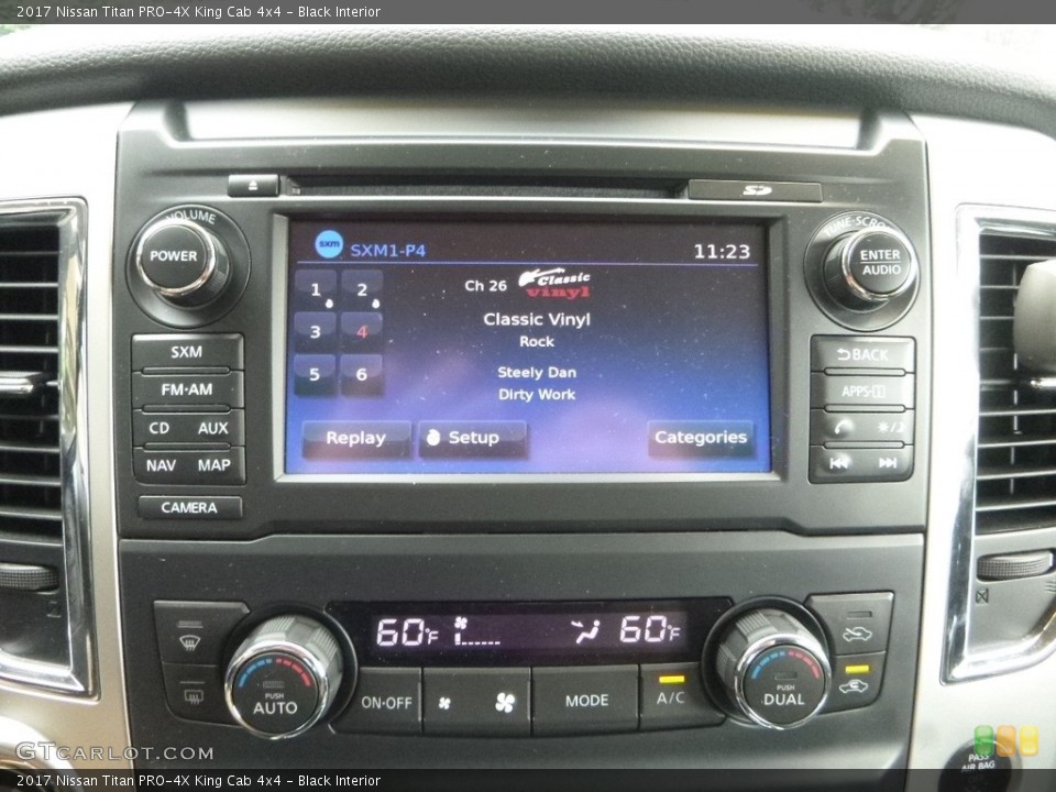 Black Interior Controls for the 2017 Nissan Titan PRO-4X King Cab 4x4 #121541177