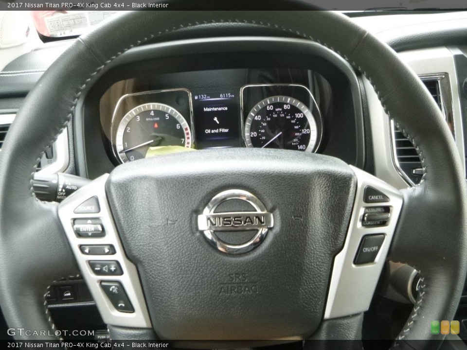 Black Interior Steering Wheel for the 2017 Nissan Titan PRO-4X King Cab 4x4 #121541285