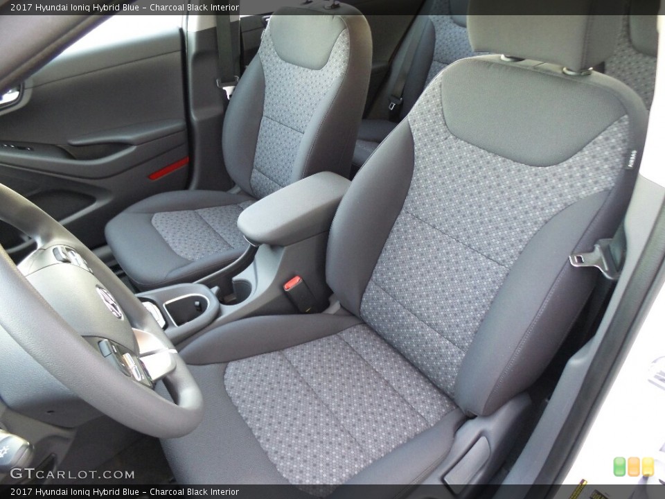 Charcoal Black Interior Front Seat for the 2017 Hyundai Ioniq Hybrid Blue #121565405