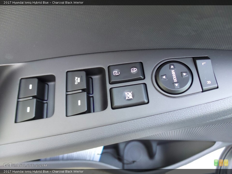 Charcoal Black Interior Controls for the 2017 Hyundai Ioniq Hybrid Blue #121565555
