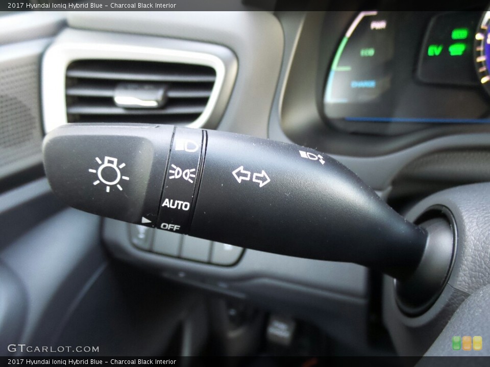 Charcoal Black Interior Controls for the 2017 Hyundai Ioniq Hybrid Blue #121565822