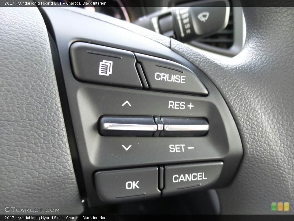 Charcoal Black Interior Controls for the 2017 Hyundai Ioniq Hybrid Blue #121565849