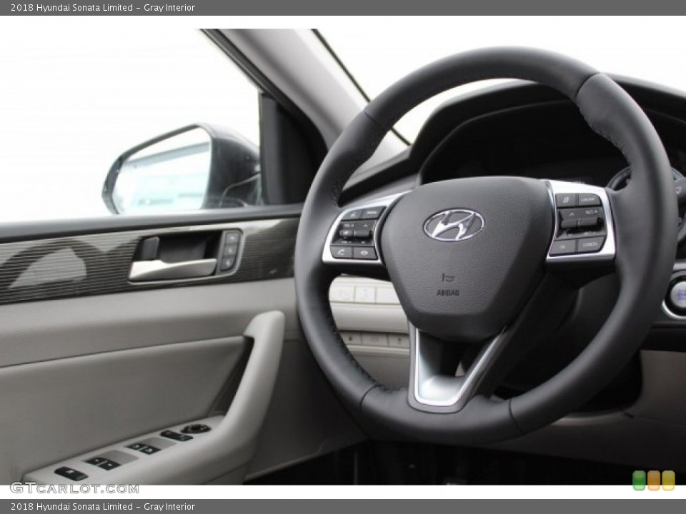Gray Interior Steering Wheel for the 2018 Hyundai Sonata Limited #121583652